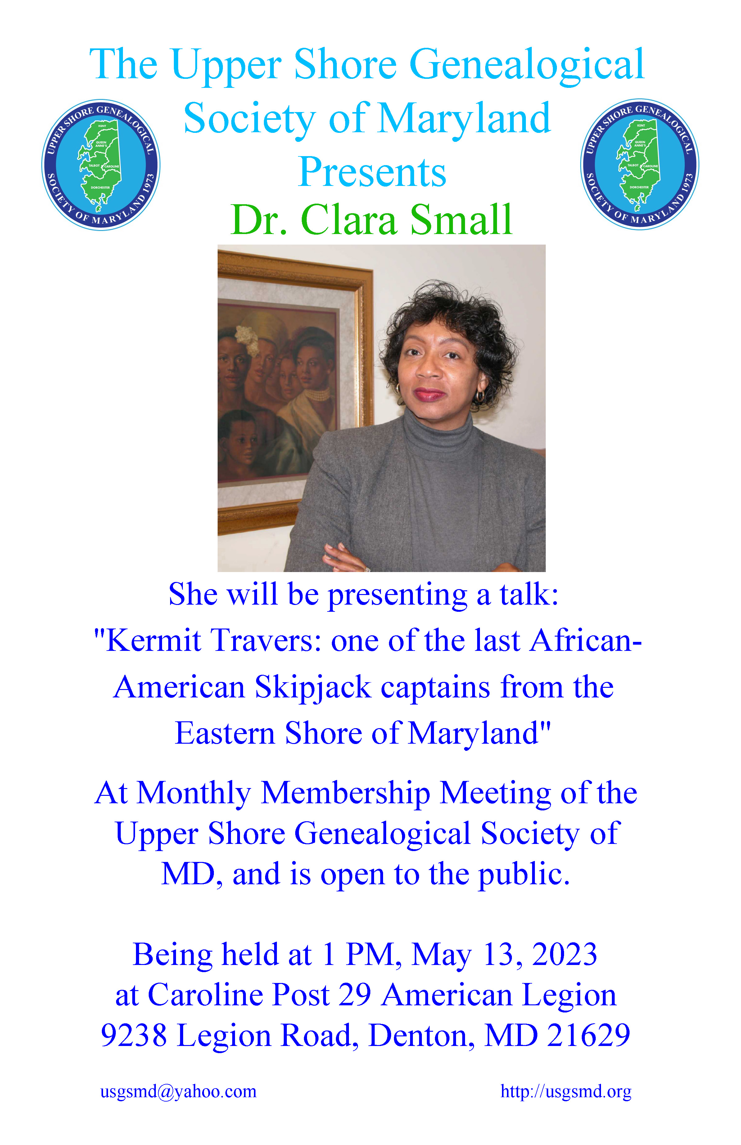 Dr. Clara Small speaking about Kermit Travers